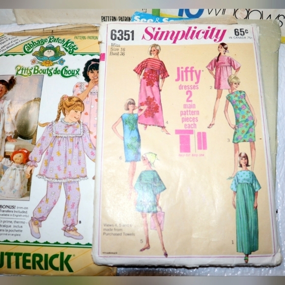 Lot of Sewing Patterns Simplicity McCall Butterwick - Picture 3 of 16